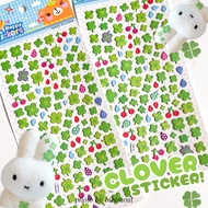 Bibimcat - Clover Sticker Embossed Foam / Sticker 4 Leaf Clover Clover Deco Decoration