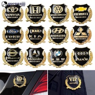 QUENNA 3D Metal Car VIP Motors Emblem Badge Decal Trunk Emblem Rear Body Tailgate Accessory Adhesive