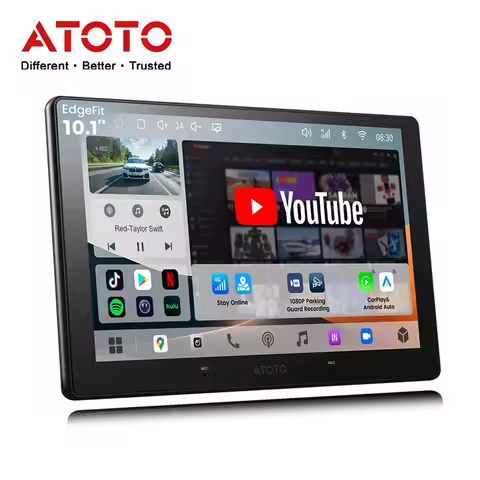 ATOTO 10.1 inch QLED Universal 2Din Android Car Stereo AI Voice 4G Online Radio 2 Din Bluetooth CarP