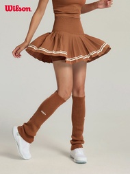 กระโปรงเทนนิสผู้หญิง Wilson Midtown Classic Sporty Comfortable Mini Skirt ฤดูร้อน 2024 กระโปรงยาวครึ