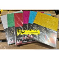 Quaff Glitter Cardstock Paper for Scrapbooking, Arts, DIY Sparkle Crafts 250gsm Glitter Paper
