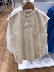 Genuine New style UNIQLO Blended Long Shirt Sleeveless Long Shirt 24 New Japanese Loose Casual Top 4