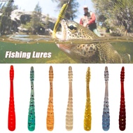 CLEIGHTEEN8H 10PCS Worm Bait, 48mm 0.5g Mini Soft Bait,  Smell Micro Artificial Bait Bass Fishing