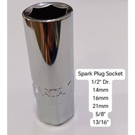 SATA 13915 / 13916 / 13917 / 13918 1/2" DRIVE SPARK PLUG SOCKET 14MM /16MM / 21MM / 5/8" / 13/16"