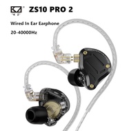 KZ ZS10 PRO 2 In Ear Monitor IEM 1DD+4BA Hybrid Wired Earbuds with 4-Level Tuning Switch Sport Monitor Sound Noise Reduction Headset for Musician Audiophile