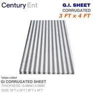 ♞3FT x 4FT | GI CORRUGATED SHEET | Yero  Galvanized Iron Roofing | 0.4MM  0.5MM