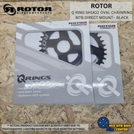 ROTOR Q RING SH1X12 OVAL CHAINRING MTB DIRECT MOUNT– BLACK
