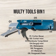 8 in 1 Cutter Alat Pemotong Pisau Multifungsi Multy Tools Pisau Cutter Combinasi Pembuka Tutup Botol