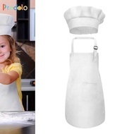 [Predolo] Chef Apron Set,Kids Chef Apron Classroom with Big Pocket,Children's Apron Chef Costume Set