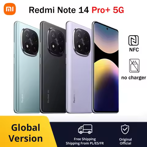 Global Version Redmi Note 14 Pro + 5G Smartphone Snapdragon 7s Gen 3 200MP 120W HyperCharge IP68 NFC