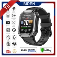 Biden T5 Smartwatch Fitnes Tracker Jam Tangan Wanita Pria Layar Sentuh Jam Silikon