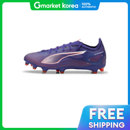 PUMA | รองเท้าฟุตซอล Puma สำหรับผู้ชาย Ultra 5 Match FG/AG สีม่วง ใส่สบาย น้ำหนักเบา