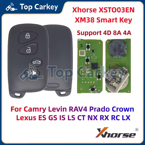 Xhorse XM38 Smart Key XSTO03EN Support 4D 8A 4A Chip for Corolla Camry Levin RAV4 Prado Crown Lexus 