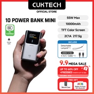 【ccc certified】CUKTECH 10 Mini Powerbank10000mAh 55W fast charging 3c powerbank xiaomi Sumsung and