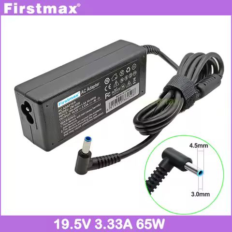 19.5V 3.33A 65W Charger for HP Laptop 240 245 246 250 255 G7 G8 256 340 340S 348 470 G7 709985-001 T