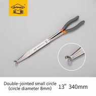 Straight 45 90 Degree O-Shape Bend Needle Nose Long Fishing Pliers Plug Puller Multi-Functional Nic