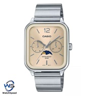 Casio MTP-M305D MTP-M305D-9 MTP-M305D-9A Cream Analog Moon Phase Classic Lunar Design Men's Watch