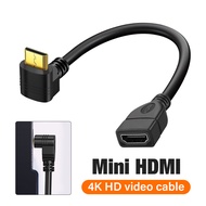 Mini HDMI to HDMI Extension Cable Gender Adapter 90 Degree Right Angle TV Box Camera 4K 2K 60hz Conv