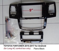 กรอบจอแอนดรอยด์ หน้ากากวิทยุ หน้ากากวิทยุรถยนต์ TOYOTA VIGO /FORTUNER แบบ control air เล็กปี2009-2016 สำหรับเปลี่ยนจอ android 9"