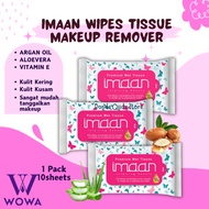 IMAAN WIPES MAKE UP REMOVER | TISSUE IMAAN ARGAN | TISSUE IMAAN FAMILY WIPES | TISSUE IMAAN FEMININE
