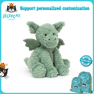 Jellycat Fuddlewuddle Dragon Green Plush Toy Soft Fluffy Friend Free Jellycat Blue Dust Bag