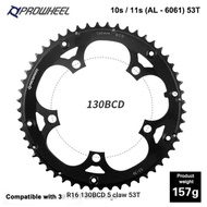 Prowheel Chainring Double 130 53T Non Narrow Wide ChainBcd 130 AlloyRing