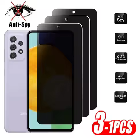 1-3Pcs Privacy Tempered Glass Screen Protector for Vivo Y01 Y21 Y33 Y55 Y70 Y11S Y20S Y21S X21S Y93S