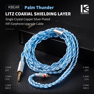 KBEAR Palm Thunder IEM Cable 4 Strand Single Crystal Copper Silver Plated HiFi Earphone Upgraded Hea