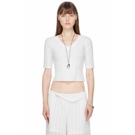 Women's WHITE Ripped Raglan Shirt - BEUTER WMNS DISTRESSED RAGLAN - WHITE