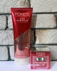 Paket Ponds Age Miracle Facial Foam 100ml + Ponds Age Miracle day Cream 9gr (2produk)