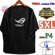 T-SHIRT BIG SIZE 5XL Republic of Gamers JUMBO MEN CODE P4