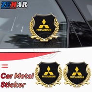 Mitsubishi Car 3D Metal Stickers Car Logo Side Window Side Door Badge Emblem Applique Car Accessorie