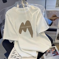 Pure Cotton Can't Pill Short-Sleeved Top Plus Size T-Shirt Women Printed Korean Version Summer A0