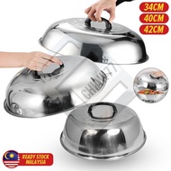 Chiaw77 [ 34CM / 40CM / 42CM ] Thickened Stainless Steel Frying Pan Wok Lid Cover / 加厚不锈钢炒锅锅盖盖