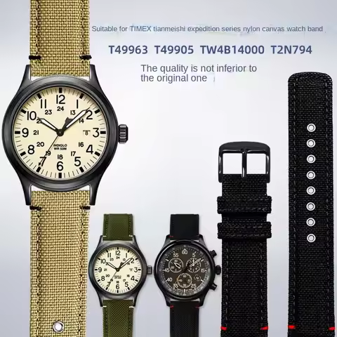 Suitable For TIMEX TIMEX Expeditionary Series T49963 T49905 Outdoor Sports Nylon Canvas Watch with M