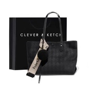 Clever&amp;Ketch簡約通勤大容量托特包女2023新款時尚百搭菱格單肩包