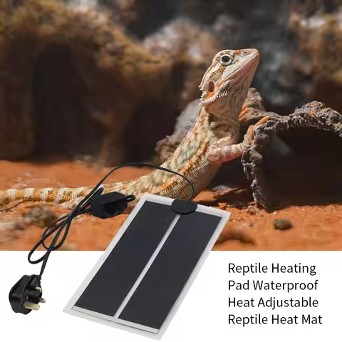 Adjustable Temperature Heating Pad Heater Amphibians Supplies Heating Mat for Reptiles Climbing Pet 