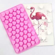 1pc/2pcs 55-Cavity Heart-Shaped Silicone Chocolate/Candy/Wax Seal Mold