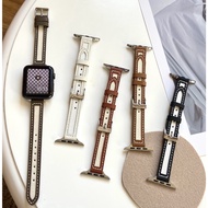 Leather Canvas Strap For Watch Strap Series 10 9 8 7 6 5 4 3 2 1,se Size 41mm 45mm 38mm 40mm 42mm 44