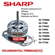 MESIN Wash motor Sharp 2-tub washing machine dynamo FULL COPPER COIL ES-T70MW ES-T70M ES-T70CM ES-T1
