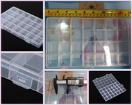 透明收納盒 28格 美甲收納 小飾品 耳環 耳釘收納 珠子 人偶收納