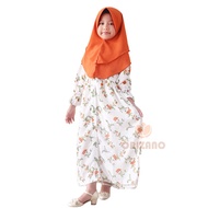 Gamis Anak Perempuan Dress Muslim Motif Bunga Lucu