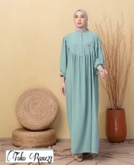 Baju Lebaran Gamis Trendy Model Maryam kekinian long dress wanita model elegan viral 2024 baju kondangan bahan crinkle premium