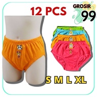 STABILO 12PCS Girls' Underwear CDs with Highlighter Color Images Ages 1-8 Years WHOLESALE99