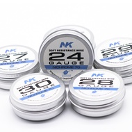 DIY Heating Wire, Ni70 Plain Wire Round Wire 24-30Gauge High Temperature Nickel-Chrome Alloy Resista