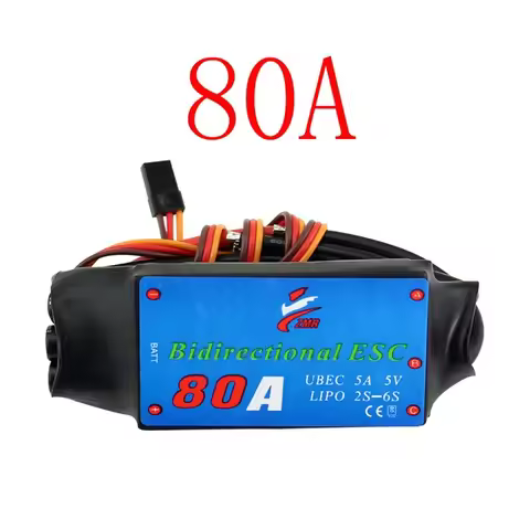 ESC Bidirectional 12A/20A/30A/40A/50A/60A/80A Brushless ESC for Remote Control Ship Pneumatic Underw