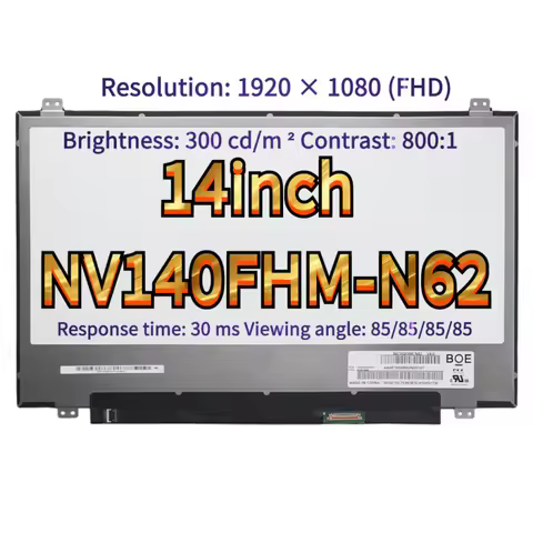 NV140FHM-N62 BOE 14.0inch original laptop LCD screenLCDLCD ScreenIPanelIPSScreen30pin
