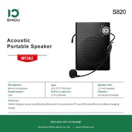 SHIDU Amplifier suara untuk guru S820 Speaker mikrofon untuk pembesar suara guru Bluetooth 5.0 TF ka