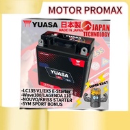 YUASA YB5L YB5 BATTERY MOTORCYCLE LC135 V1 EG...RM50.00 only