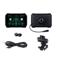 M2b แดชบอร์ดรถจักรยานยนต์ดิจิตอล5นิ้วการนำทางรถมอเตอร์ไซค์ CarPlay Android Auto Wifi บลูทูธกันน้ำ